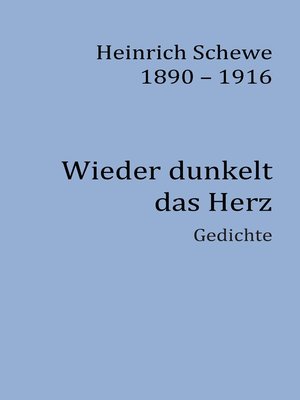 cover image of Heinrich Schewe 1890--1916